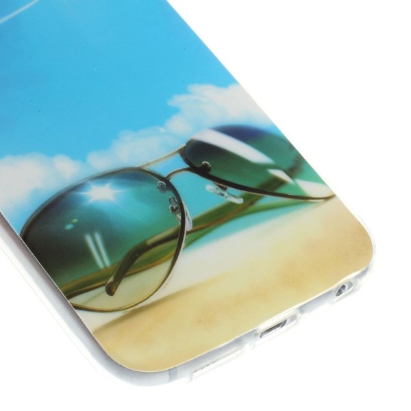 TPU-beskytter Samsung Galaxy S6 - Blå himmel og briller Transparent