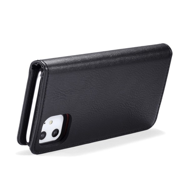DG.MING til iPhone 11 stilfuld tegnebog taske - sort Black