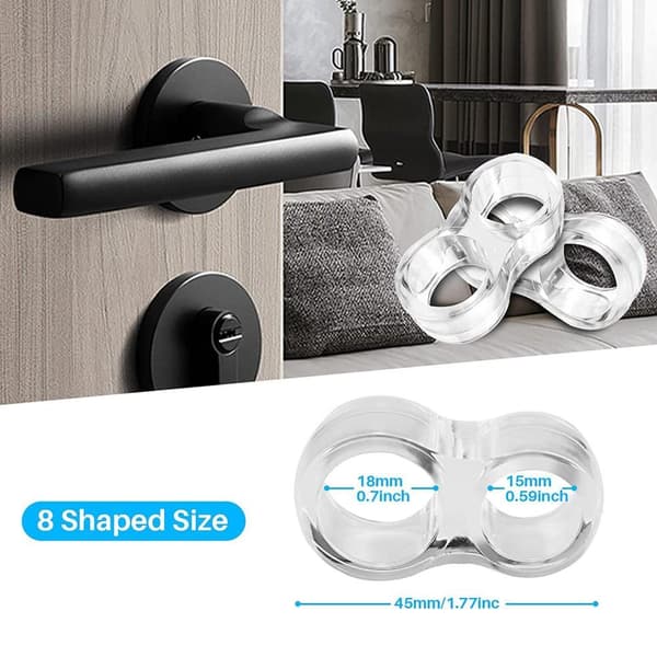 Anti - collision Door Handle Protection Punch - free Knob Bumper Transparent