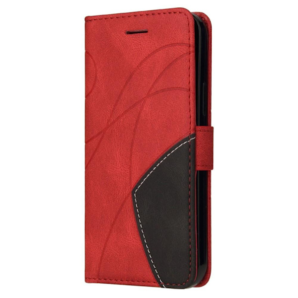 Til Samsung Galaxy A14 5G KT Series-1 Pung Telefontaske - Rød/Sort Red