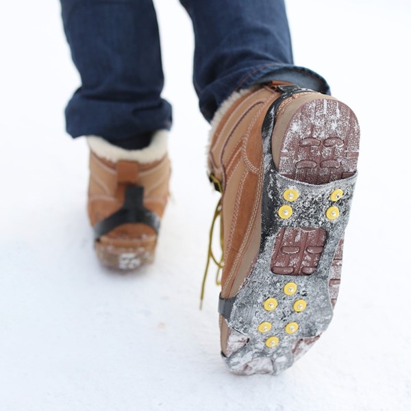 Et par pigge til sko glatte skridsikre Snow Ice Walking - Small Black