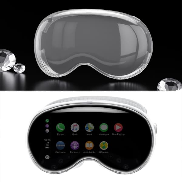 TPU - etui til A Vision Pro Headset - beskyttelsesetui Transparent