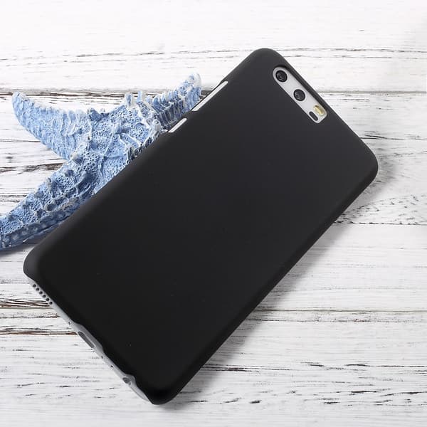 Huawei P10, Cover Plastcover Gummiert - Sort Black