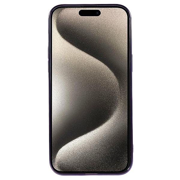 TPU-etui for iPhone 15 Pro med elektroplettering, rynket og ujevn overflate Purple
