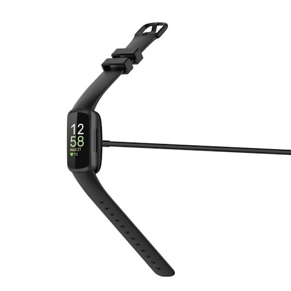 För Fitbit Inspire 3 USB Laddningskabel docka Svart
