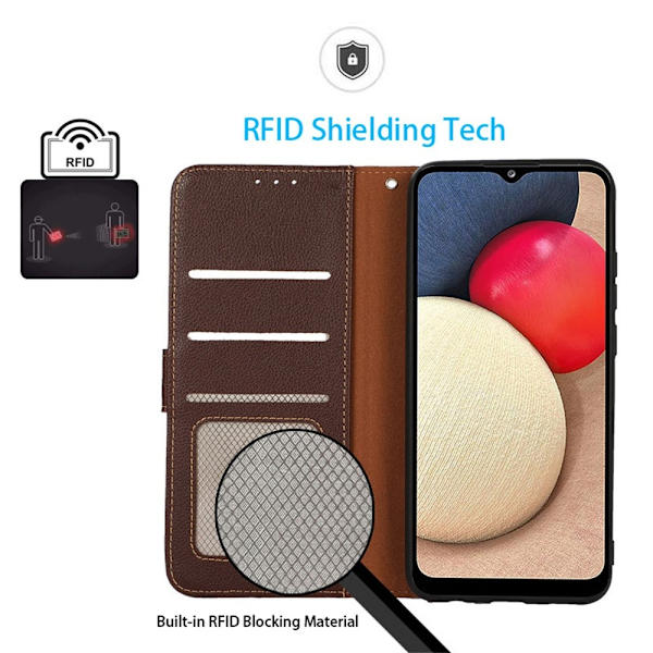 KHAZNEH Lompakkokotelo Xiaomi Redmi 14C Brown