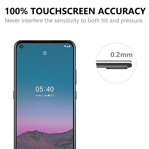 Nokia 5.4 Härdat Glas Heltäckande Full Glue Transparent