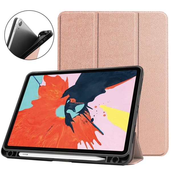 Apple iPad Air (2020) Trifoldet Stand Tablet-Taske - Rødguld Gold