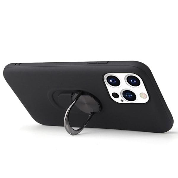 iPhone 13 Pro Max Fingerring TPU Hybrid Taske Kickstand - Blå Blue