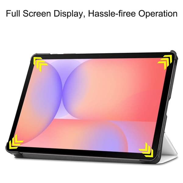 For Samsung Galaxy Tab S10 Lite / S10 FE / S9 FE Deksel med Stativ - Hvit White