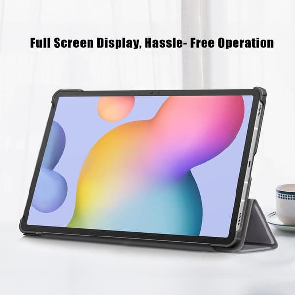 Trifoldet stativ Smart Taske til Samsung Galaxy Tab S7 FE/Tab S7 Plus/Tab S8+ Grey