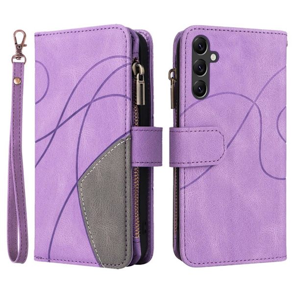 KT monitoiminen sarja-5 Samsung Galaxy A14 puhelinkotelolle - violetti Purple