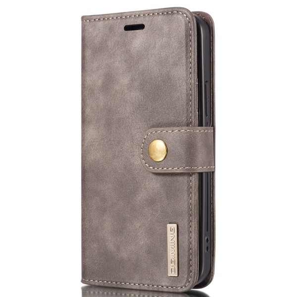 DG.MING til iPhone 13 Pro stilfuld tegnebog taske - kaffe Brown