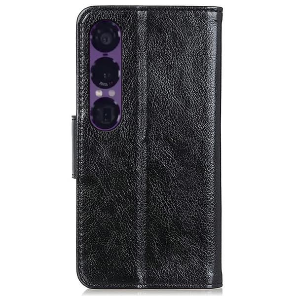 Tyylikäs lompakkokotelo Sony Xperia 1 VII Textured Split Black