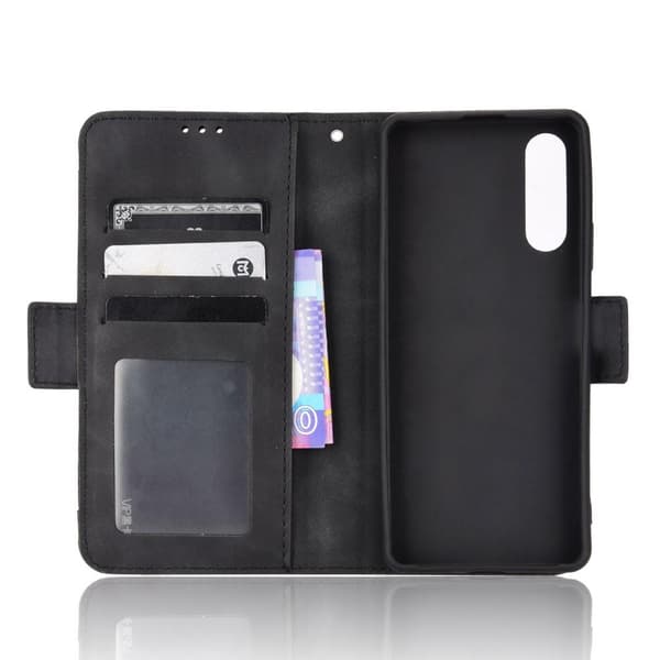 Pengesekk Stativ Telefonveske for Sony Xperia 10 V Black