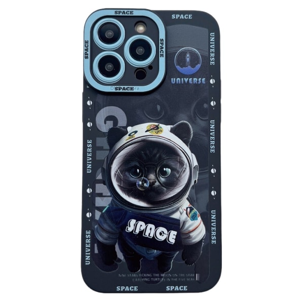 TPU-puhelinkotelon suojakuori iPhone 15 Pro Case Catille - musta Black