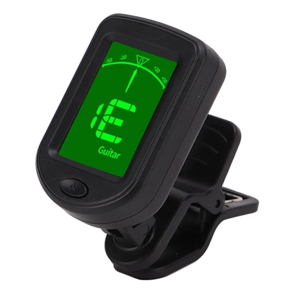 Akustisk gitarr Tuner Bärbar Clip On Tuner för stränginstrument Tuning Tool Svart