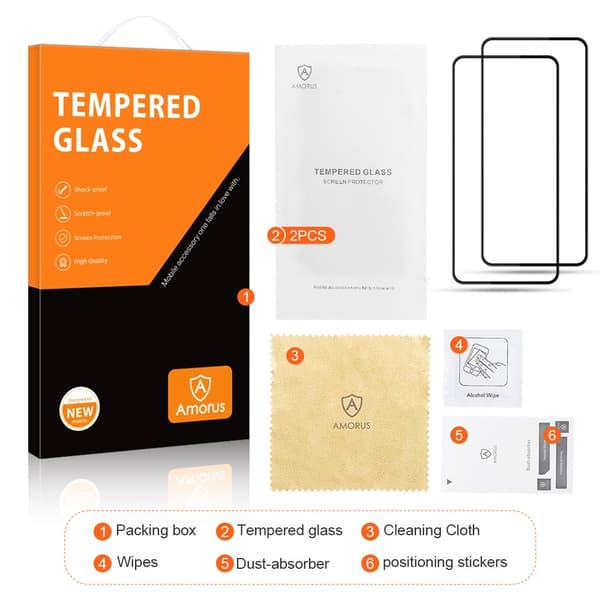 AMORUS till Samsung Galaxy A35 / A55 Härdat glas skärmskydd 2 - Pack Transparent
