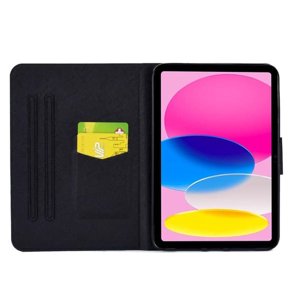 Apple iPad 10.9 2022 Sammenleggbart dekselkortholder - Katt White