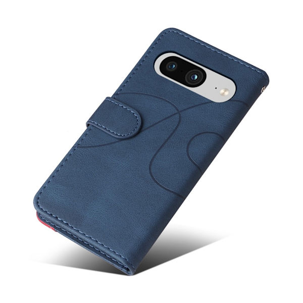 Google Pixel 8 KT Series-1 Kahden Värin Kotelo Remmillä Blue