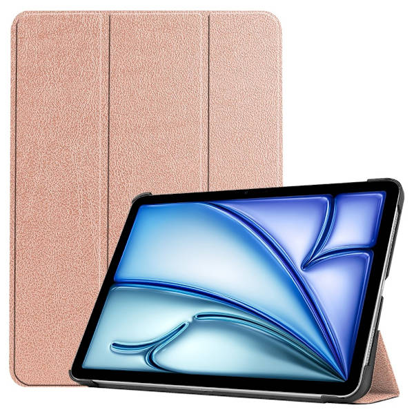 Etui for iPad Air 11 (2024) - Tri-fold Stativ Tablettdeksel - Roségull Pink gold