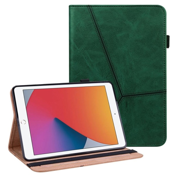 iPadille 10.2 (2021)/(2020)/(2019) Tavallinen PU-nahkainen table Green