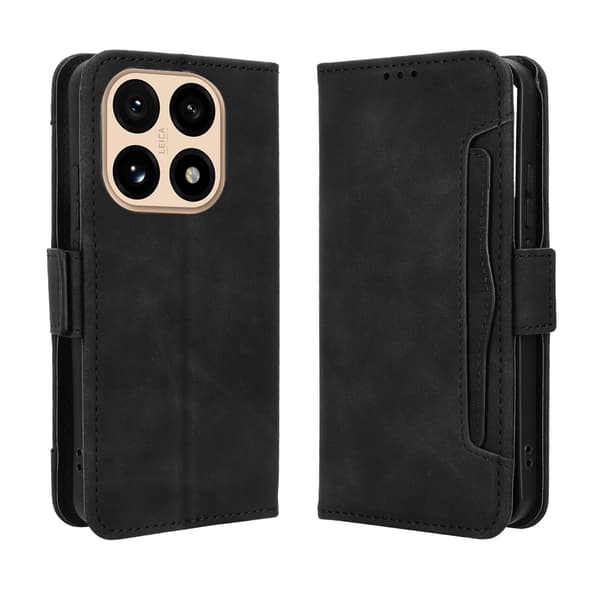 Etui til Xiaomi 15T Pung med Flere Kortlommer - Sort Black