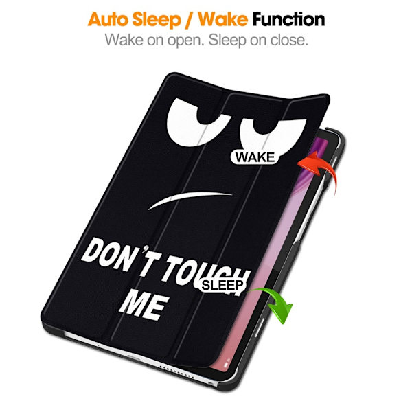 Til Lenovo Tab One Trifoldet Stativdæksel - Don't Touch Me Multicolor