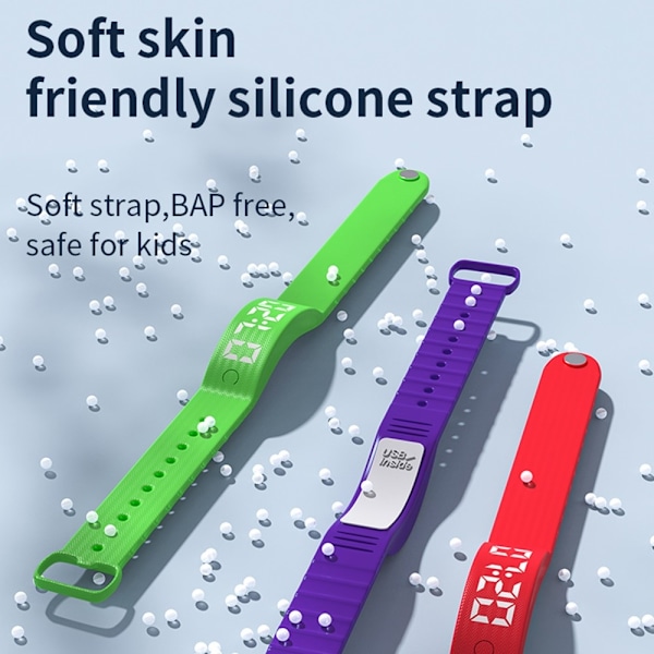 Smart armband vibrerande larm sömnövervakning digital display - Röd Röd