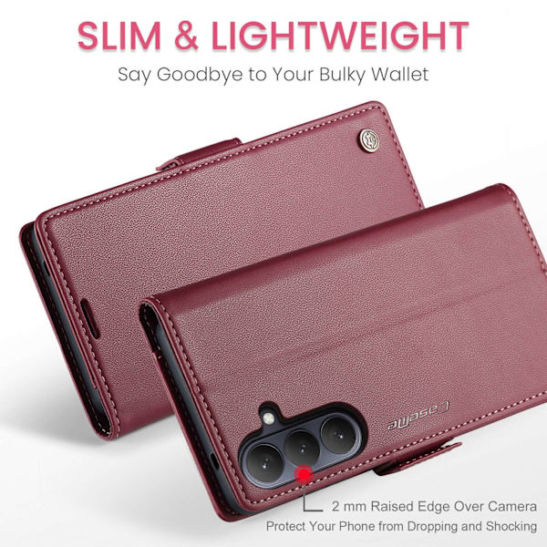 Til Samsung Galaxy A37 5G CASEME Pungetui Red