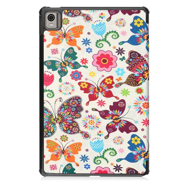 Nokia T21 Trifold Stand Sleep Wake - tabletin suojakotelo - Perhoset Multicolor
