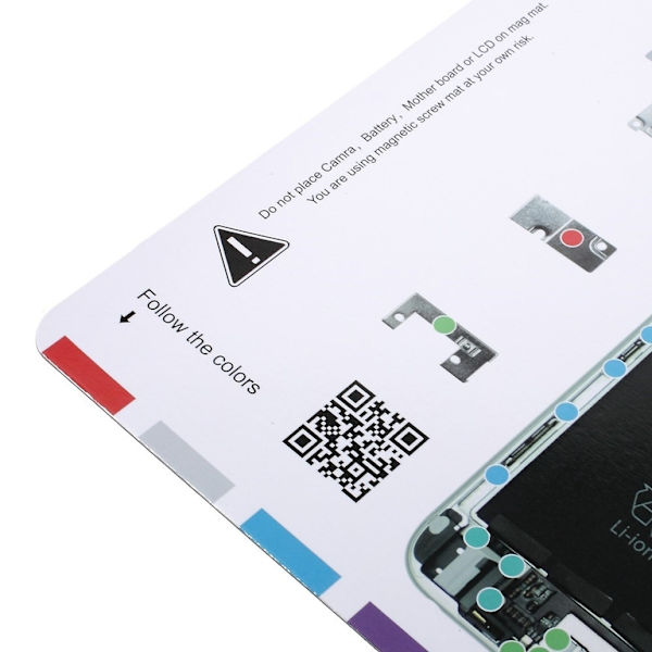 Magnetisk skruvmatta för iPhone 6 Plus Vit