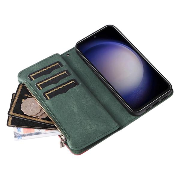 KT Multifunktion Series-5 Til Samsung Galaxy S23 FE Telefontaske Green