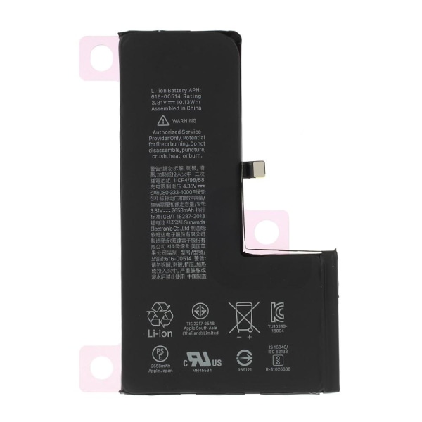 2658mAh Li-ion batteri til Apple iPhone XS 5,8 tommer Black