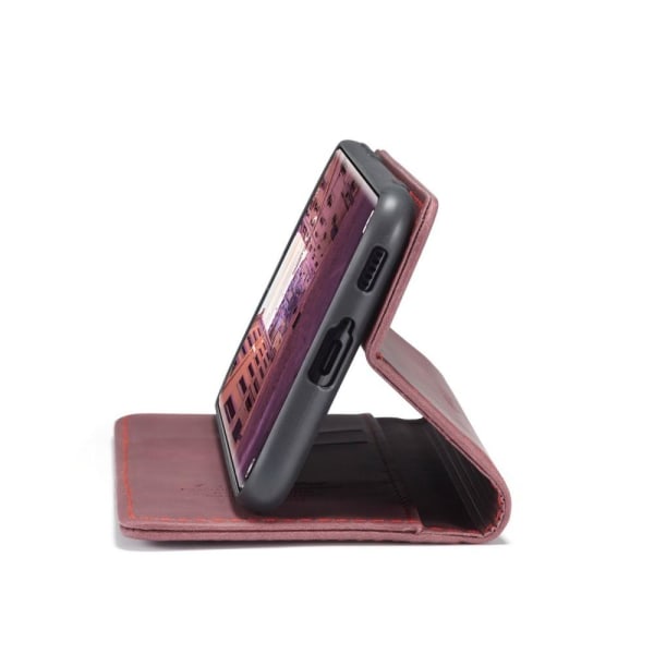 CASEME Retro Wallet Case for Xiaomi Mi 11 - Wine Red Red