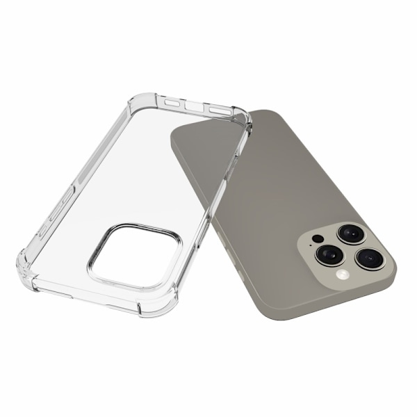 Cover Shell til iPhone 16 Pro Max Stødabsorberende Forstærkede hjørner TPU Transparent