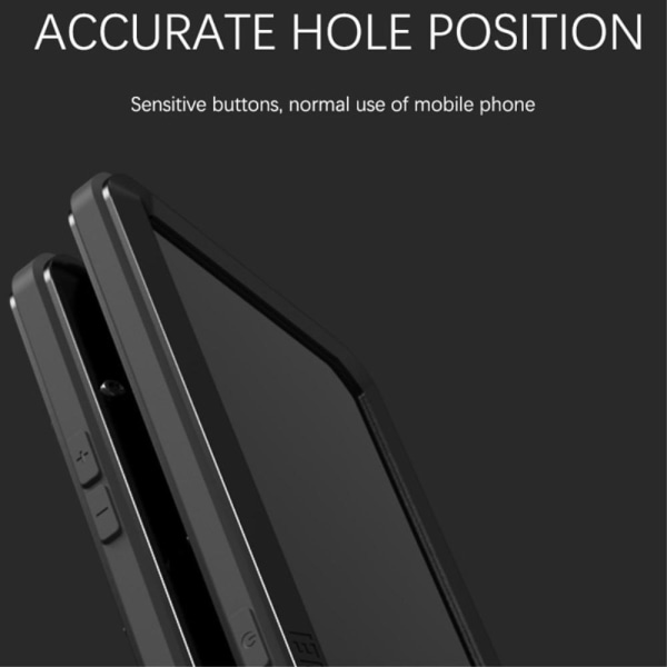 iPhone 13 Pro LOVE MEI Tehokas iskunkestävä case metalli+silikoni+T Black