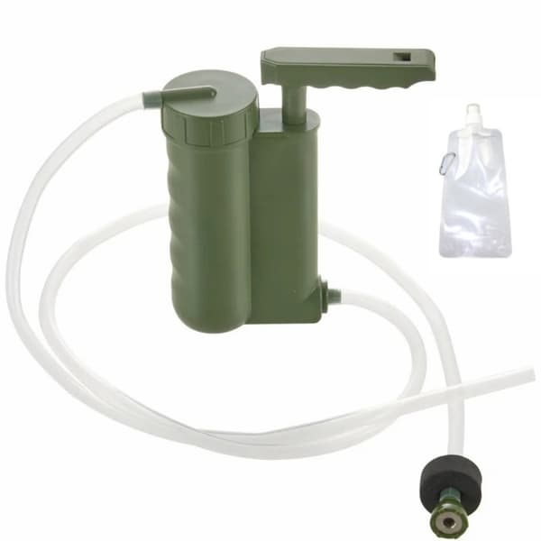 Camping Vaellus Survival Water Filter hätävedenpuhdistin Green