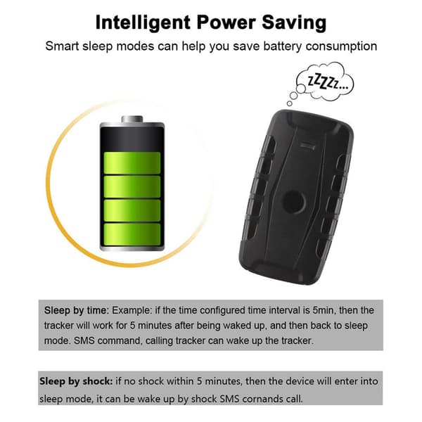 TKSTAR GPS-tracker, magnetisk, sporing i realtid, flådestyring, alarmfunktioner Black