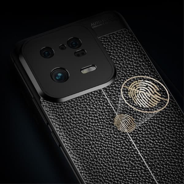 Puhelinkotelo Xiaomi 13 Pro 5G TPU - suojukselle Litchi Texture Shell - musta Black