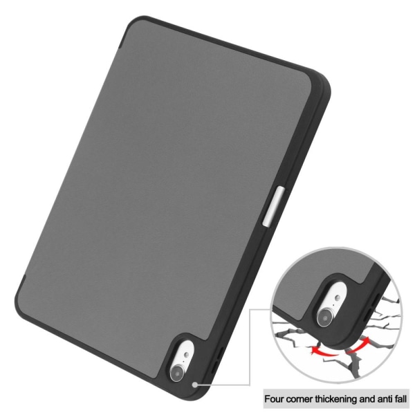 Apple iPad 10.9 2022 Slim fit tri-fold fodral Pennfack - Grå grå
