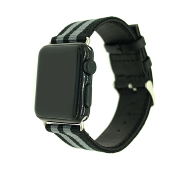 Nylon klockrem för Apple Watch 4 44mm, Serie 3/2/1 42mm Armegrön Grön