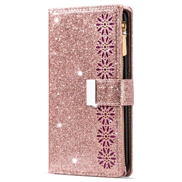 For Samsung Galaxy A26 5G Etui Stjernehimmel Gravert Lommebokdeksel Pink gold