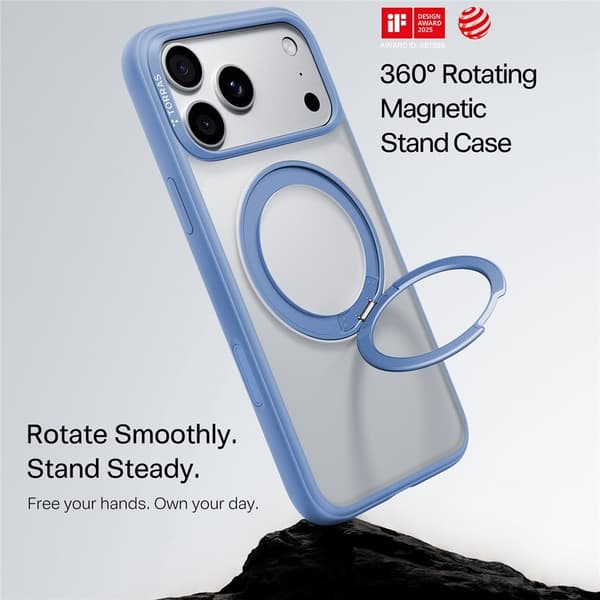 TORRAS Ostand Magnetisk telefondeksel til iPhone 18 Pro Max / 17 Pro Max Blue