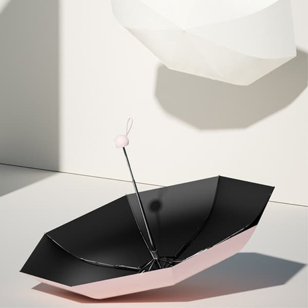 Stabil paraply Anti - UV foldbar Kompakt med kapseletui Black
