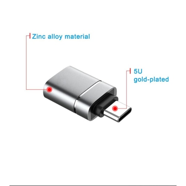 USB C till USB-adapter USB-C till USB 3.0-adapter OTG för MacBook Pro MacBook Air iPad Pro etc Svart