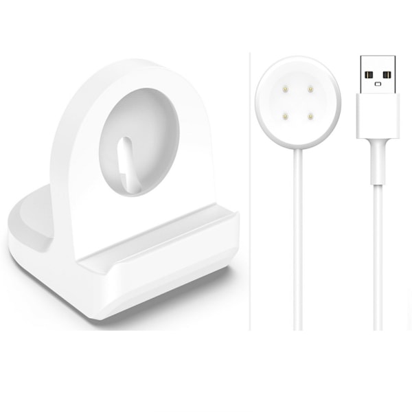 Til Google Pixel Watch 3 45/41mm Watch 2 Opladningsdock Oplader med 1m kabel White