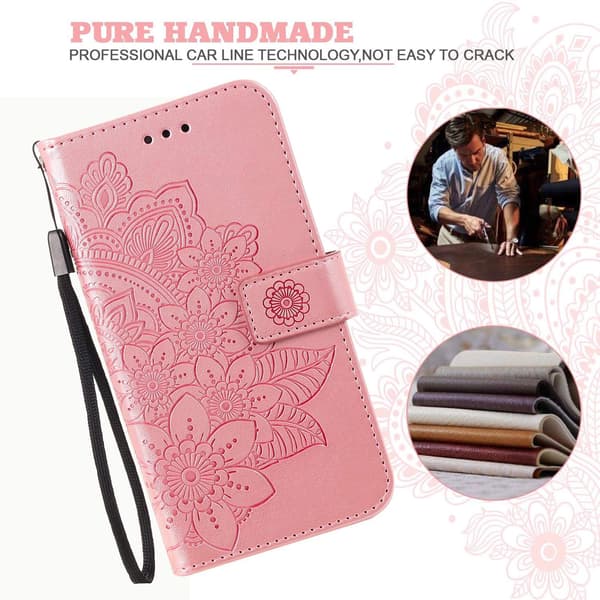 För Xiaomi Redmi 15C Stativfodral Mandala Plånboksfodral Rosa