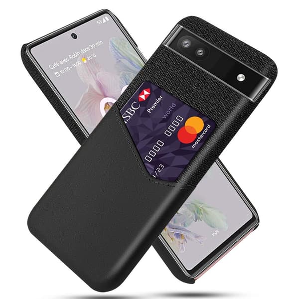 Google Pixel 6a KSQ - etui med kortplads Black