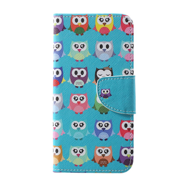 Pattern Lompakkokotelo Samsung Galaxy S10 Plus - Multiple Owls Black